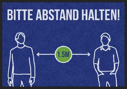 Fussmatte Corona Abstand halten 3002-Matten-Welt